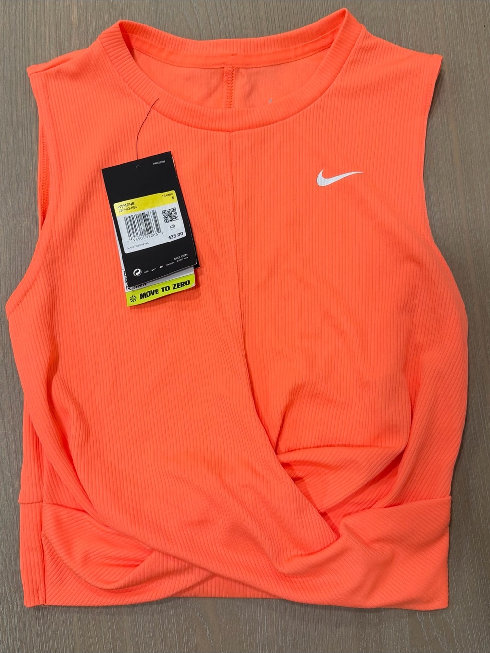 NWOT Nike Dri-FIT Twist Front Crop Top - small